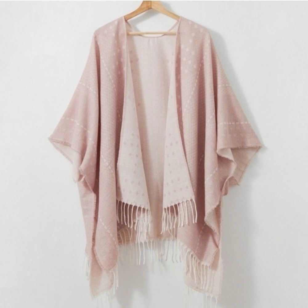 Gentle Fawn Pink Open-Front Sweater